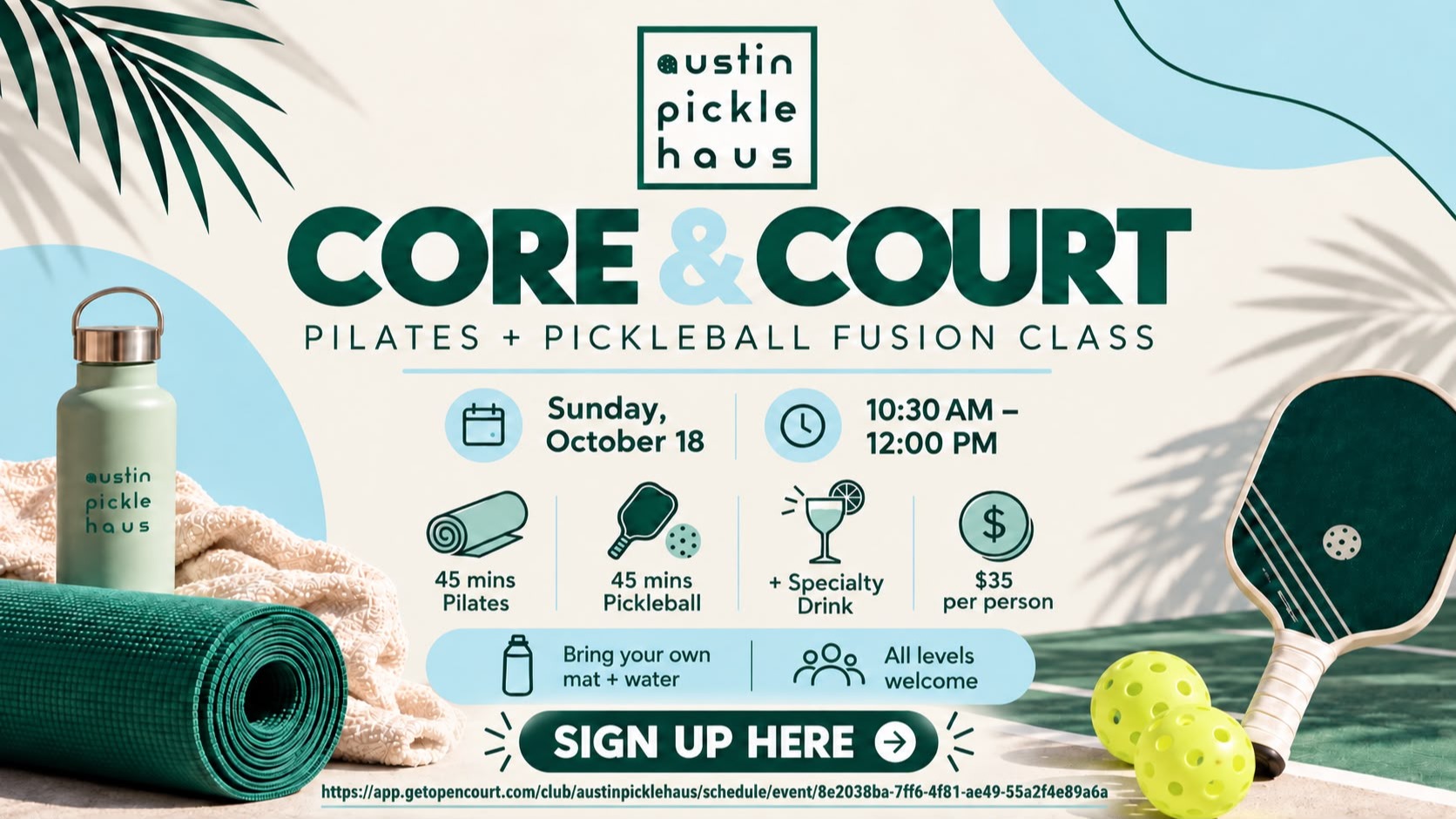 Core & Court- Pilates meet Pickleball