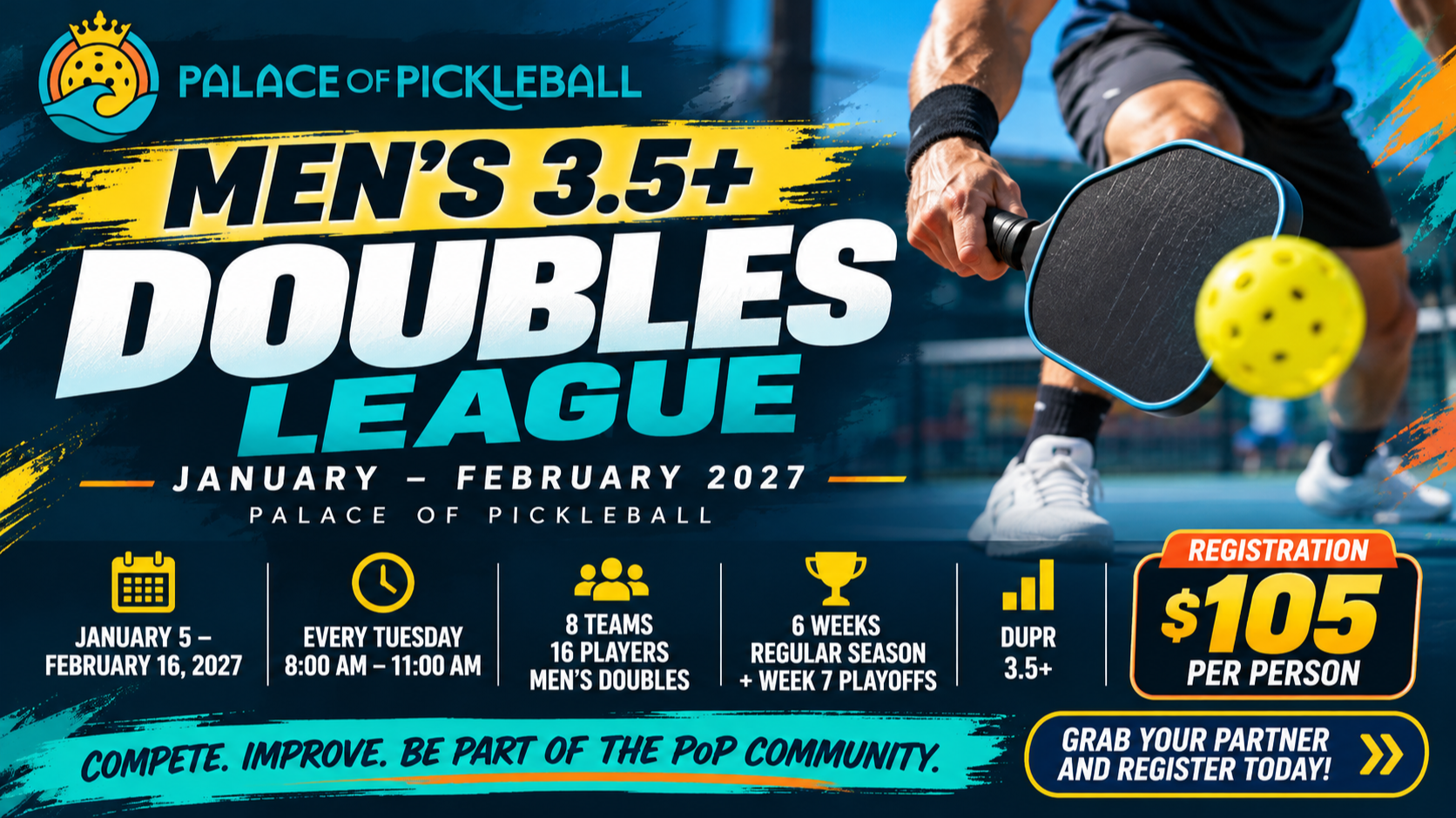 Men's 3.5+ Doubles League