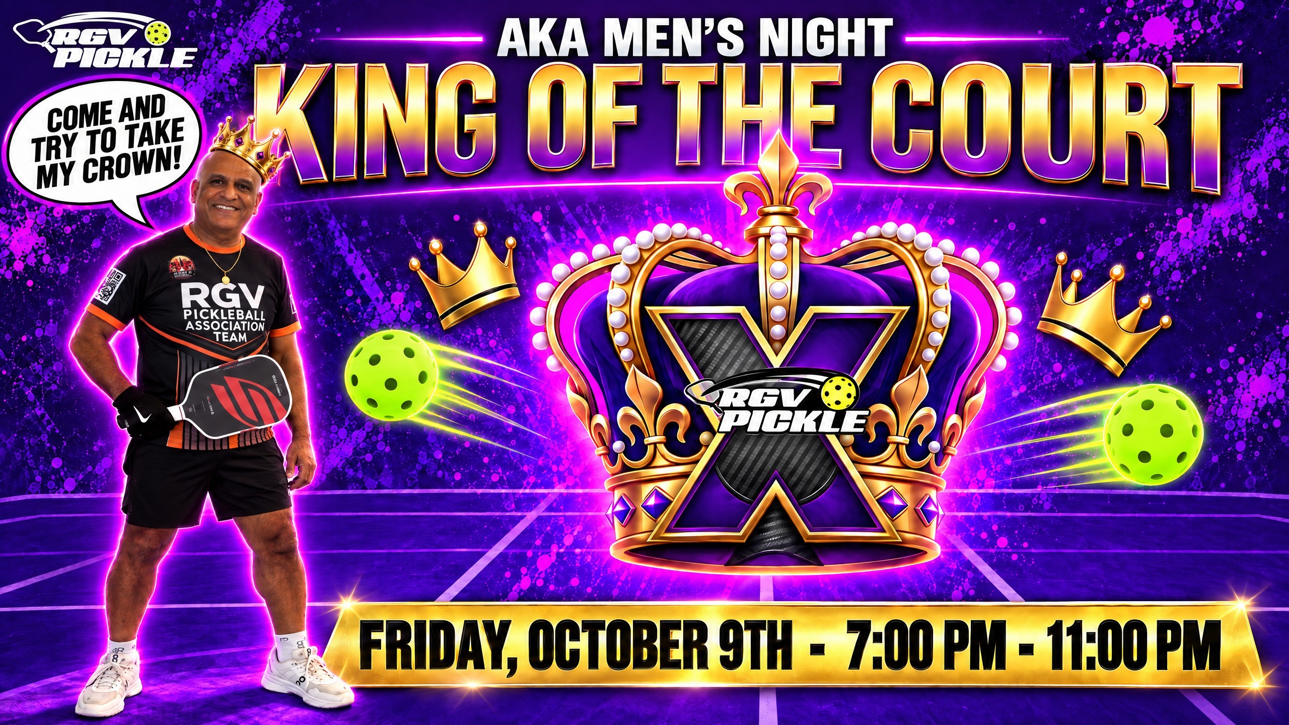 King of the Court - AKA Men's Night - Friday October 9,