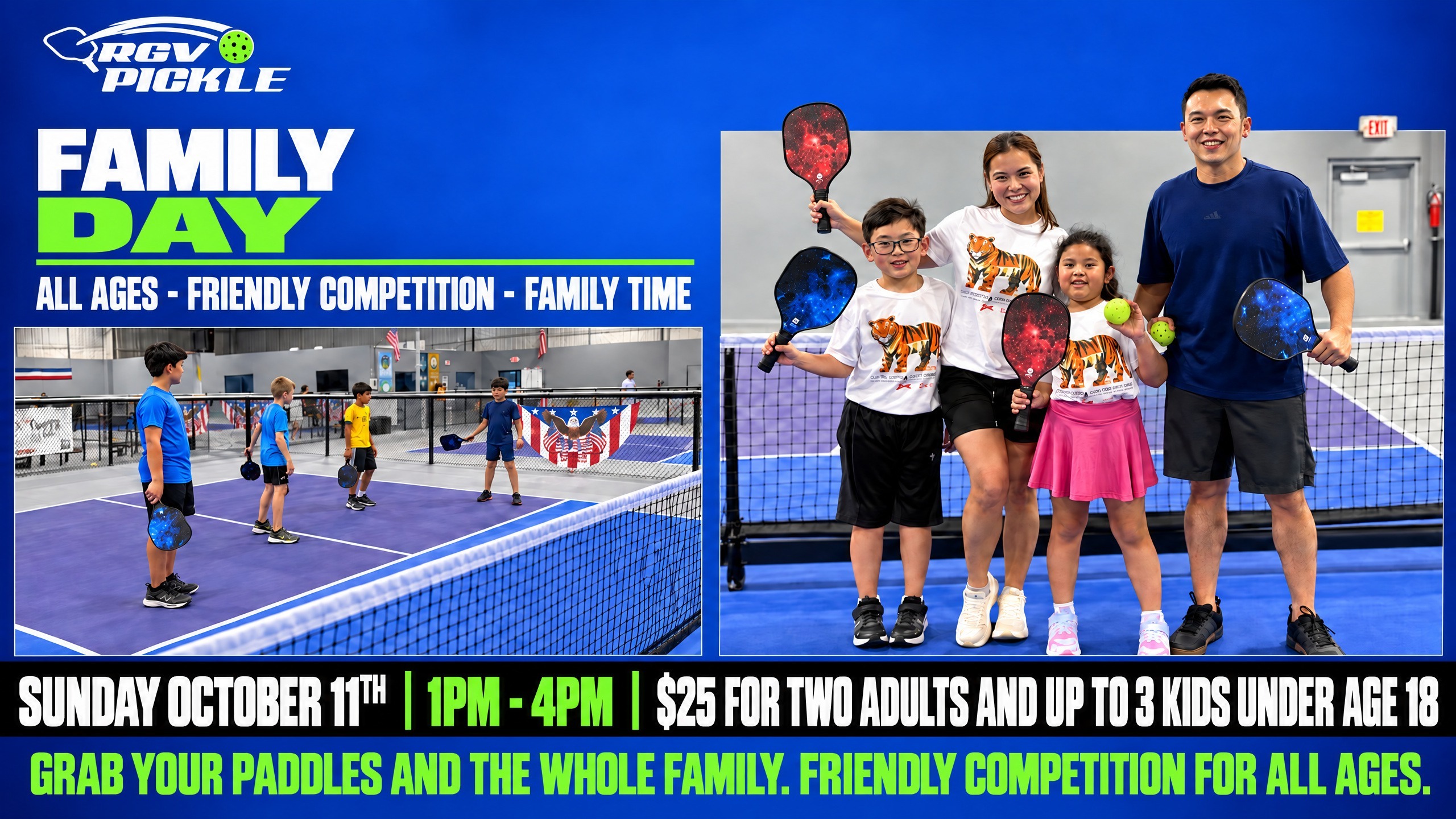 Family Day - Sunday October 11, 1PM-4PM - $25 for two adults and up to 3 kids under age 18
